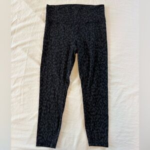 Lululemon black cheetah print leggings
